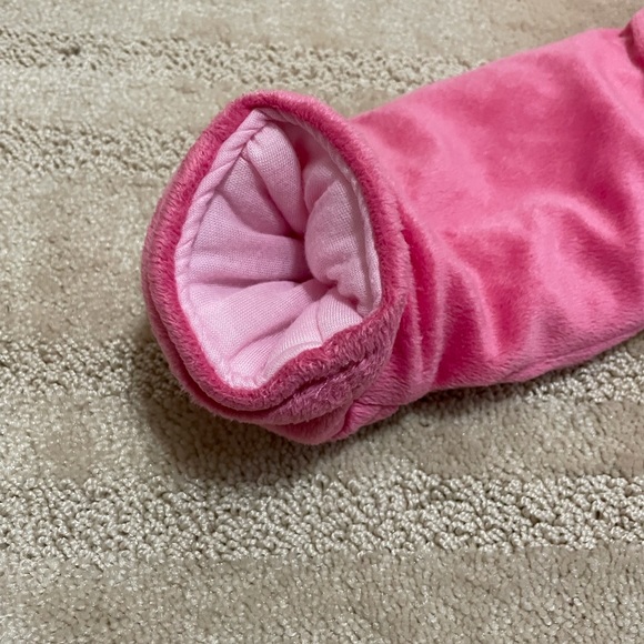 Pink velour ruffle baby snowsuit pram bunting 6-9 months - Picture 6 of 7